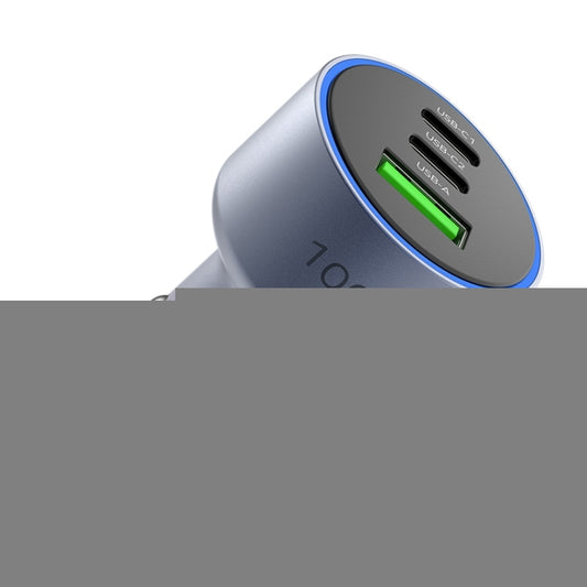 MOMAX UC17E 100W USB-C / Type-C x 2 + USB Three Ports Car Charger, 100W