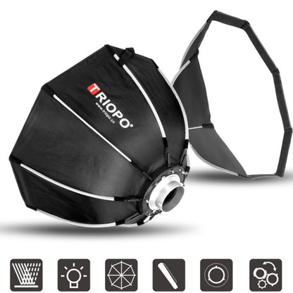 TRIOPO K2-55 55cm Speedlite Flash Octagon Parabolic Softbox Bowens Mount Diffuser, K2-55