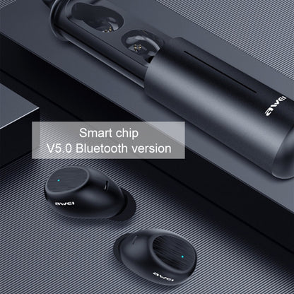 awei T55 TWS Bluetooth V5.0 Ture Wireless Sports Headset with Portable Charging Case