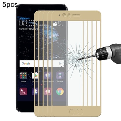 5 PCS ENKAY Hat-Prince for  Huawei P10 0.26mm 9H Hardness 2.5D Curved Full Screen Tempered Glass Screen Film, For P10