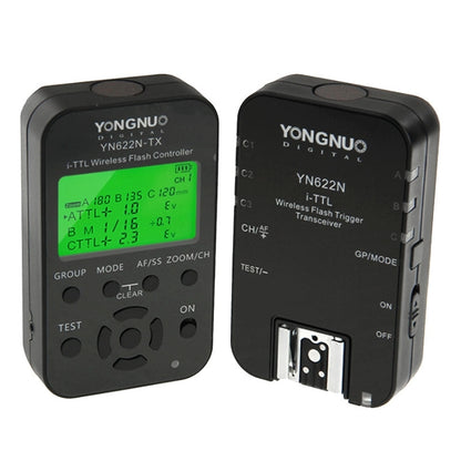 YONGNUO YN622N-KIT i-TTL Wireless Flash Trigger Controller + Transceiver Kit for Nikon Camera, for Nikon